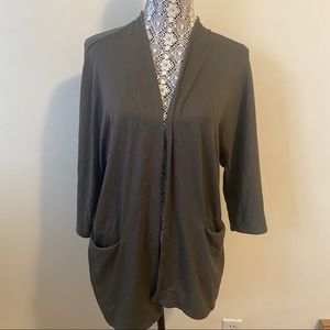 Aritzia Wilfred Olive Green Cardigan Sweater Med